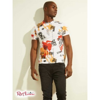 Чоловіча Футболка (Eco Paint Splatter tee) 64729-01 Чистий Білий Мульти