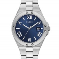 Мужские Часы (Perspective Silver-Tone and Blue Analog Watch) 60059-01 Multi Мужские Часы (Perspective Silver-Tone and Blue Analog Watch) 60059-01 Multi