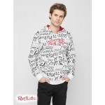 Чоловіче Худі GUESS Factory (Drax Graphic Hoodie) 63799-01 Pure Білий Чоловіче Худі GUESS Factory (Drax Graphic Hoodie) 63799-01 Pure Білий