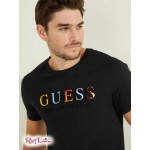 Мужская Футболка GUESS (Embossed Logo Tee) 41859-01 Реактивний Черный