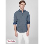 Чоловіча Сорочка GUESS Factory (Korah Plain Shirt) 63909-01 Silk Синій