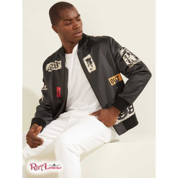 Чоловічий Бомбер GUESS (Royal Bomber Jacket) 59529-01 Jet Black Multi Чоловічий Бомбер GUESS (Royal Bomber Jacket) 59529-01 Jet Black Multi