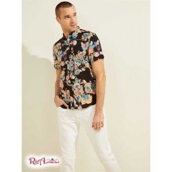 Чоловіча Сорочка (Eco Rayon Blossoms Shirt) 64709-01 Чорний Квітковий Мульти