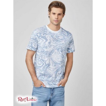 Мужская Футболка (Swirly Tee) 64179-01 Чистый Белый Мульти