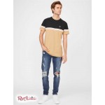 Мужская Футболка GUESS Factory (Kido Color-Block Tee) 58519-01 Toasted Taupe