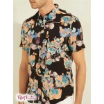 Чоловіча Сорочка GUESS (Eco Rayon Blossoms Shirt) 64709-01 Чорний Квітковий Мульти