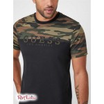 Мужская Футболка GUESS Factory (Davion Color-Block Logo Tee) 53709-01 Camouflage