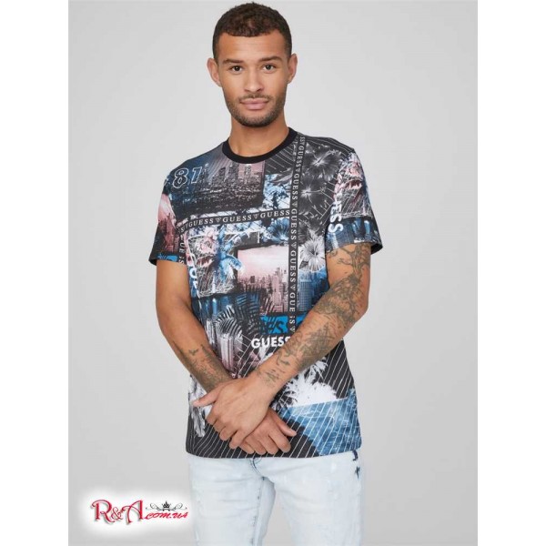 Чоловіча Футболка GUESS Factory (Eisner City Tee) 58159-01 Реактивний Чорний