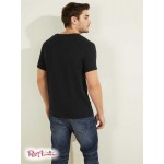 Мужская Футболка GUESS (Embossed Logo Tee) 41859-01 Реактивний Черный