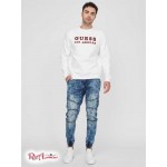 Мужской Пуловер GUESS Factory (Porter Embroidered Logo Pullover) 58009-01 Pure Белый