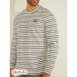 Чоловічий Лонгслів GUESS (Daley Long-Sleeve Tee) 59519-01 Big Синій Stripes