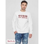 Мужской Пуловер GUESS Factory (Porter Embroidered Logo Pullover) 58009-01 Pure Белый