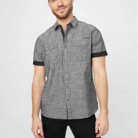 Мужская Рубашка (Harold Textured Shirt) 63809-01 Реактивний Черный Мульти