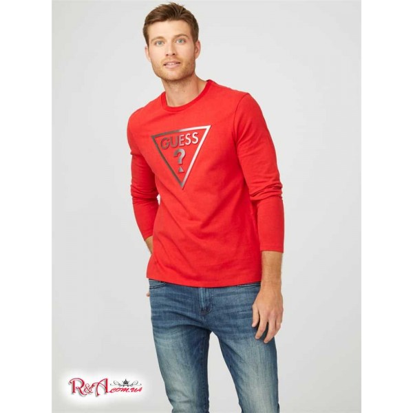 Чоловічий Crewneck GUESS Factory (Nicky Logo Crewneck) 58089-01 Rugby Червоний