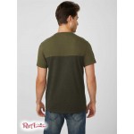 Мужская Футболка GUESS Factory (Ganton Marled V-Neck Tee) 37399-01 Оливковый Morning