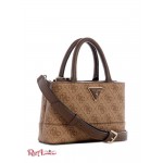 Жіноча Сумка Сетчел GUESS (Cordelia Logo Mini Satchel) 60250-01 Latte/Коричневий
