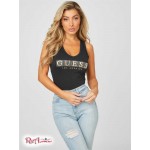 Жіночий Танк GUESS Factory (Kyara V-Neck Logo Tank) 57720-01 Реактивний Чорний