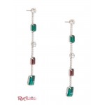 Женская Сережка MARCIANO (Crystal Emerald Linear Earring) 64660-01 Серебро