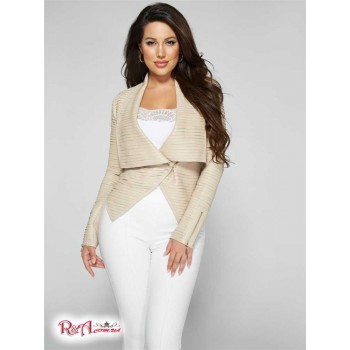 Женская Куртка (Shayna Drape Leather Jacket) 43030-01 Sheer Fancy