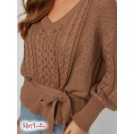 Жіночий Светр GUESS Factory (Kayla Belted Sweater) 63290-01 Shiitake Коричневий Жіночий Светр GUESS Factory (Kayla Belted Sweater) 63290-01 Shiitake Коричневий