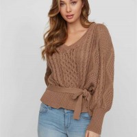 Жіночий Светр (Kayla Belted Sweater) 63290-01 Shiitake Коричневий Жіночий Светр (Kayla Belted Sweater) 63290-01 Shiitake Коричневий