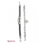 Жіночий Браслет GUESS Factory (Hematite-Tone Mesh ID Bracelet) 63620-01 Гематит