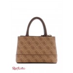 Жіноча Сумка Сетчел GUESS (Cordelia Logo Mini Satchel) 60250-01 Latte/Коричневий
