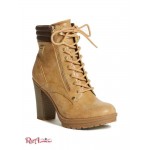 Женские Ботинки GUESS Factory (Ginette Heeled Combat Boots) 56830-01 Темный Натуральный