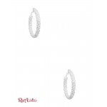 Женская Сережка MARCIANO (Silver-Tone Rhinestone Hoop Earring) 64940-01 Серебро