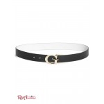 Жіночий Ремінь GUESS (Reversible Rhinestone G-Buckle Belt) 56440-01 Чорна Мийка