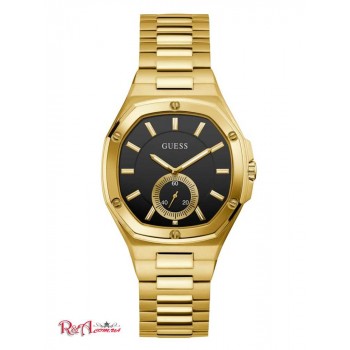 Жіночий Годинник (Gold-Tone and Black Analog Watch) 64640-01 Multi
