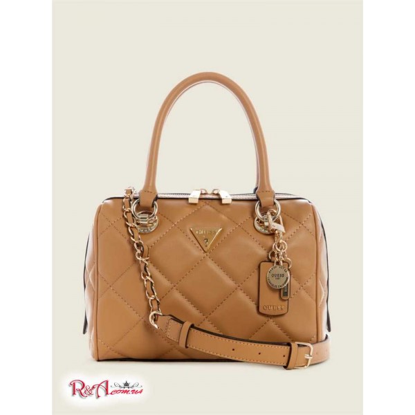 Женская Сумка Сэтчел GUESS (Cessily Box Satchel) 64870-01 Бежевый