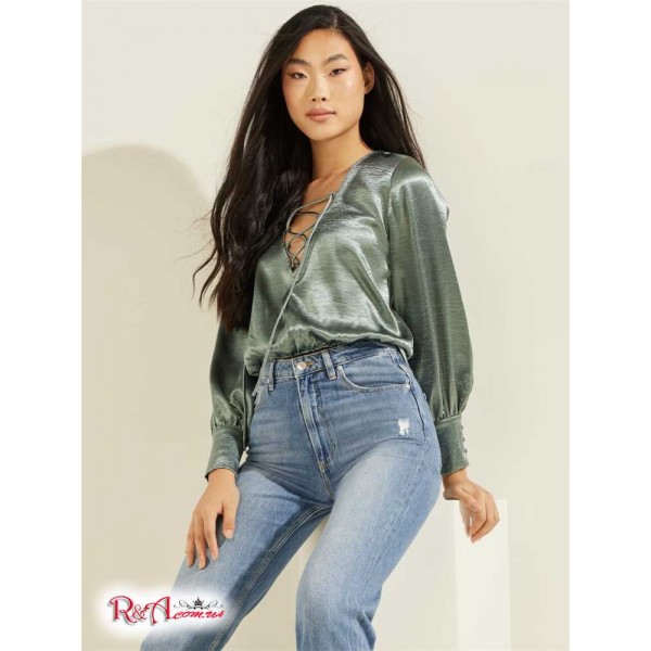 Жіночий Топ GUESS (Eco Tami Lace-Up Top) 64410-01 Пильний Тел