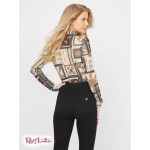 Женская Блузка GUESS Factory (Lami Ornate Blouse) 57550-01 Wood Пепельно-Серый Мульти