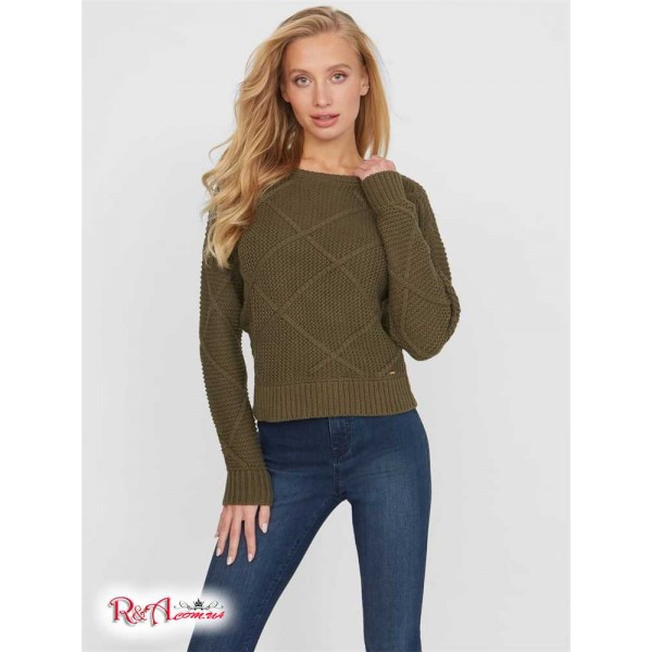 Женский Свитер GUESS Factory (Haley Cable Knit Sweater) 63200-01 Dusty Sage