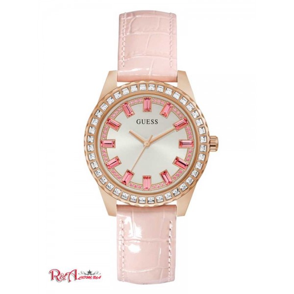 Женские Часы GUESS (Pink Rhinestone Analog Watch) 60100-01 Multi