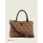 Жіноча Сумка Сетчел GUESS (Cordelia Logo Mini Satchel) 60250-01 Latte/Коричневий
