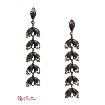 Женская Сережка (Leaf Linear Earring) 64630-01 Jet Black