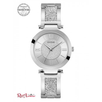 Жіночий Браслет (Silver-Tone Crystal Bangle Analog Watch) 41360-01 Срібло