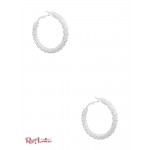 Женская Сережка MARCIANO (Silver-Tone Rhinestone Hoop Earring) 64940-01 Серебро