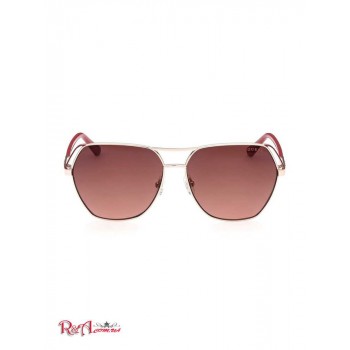 Жіночі Сонцезахисні Окуляри (Geometric Aviator Sunglasses) 64590-01 Tortoise