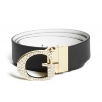 Женский Ремень (Reversible Rhinestone G-Buckle Belt) 56440-01 Черная Мытье