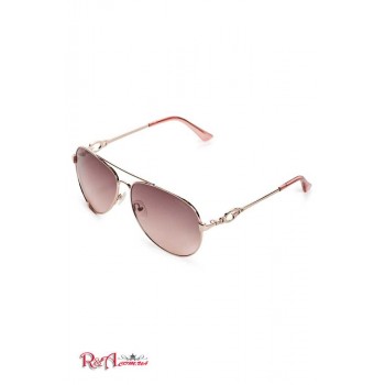 Жіночі Сонцезахисні Окуляри (Chain Aviator Sunglasses) 63670-01 Троянда Золотий