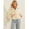 Женская Куртка (Fluffy Teddy Jacket) 64230-01 Пломбир Белый