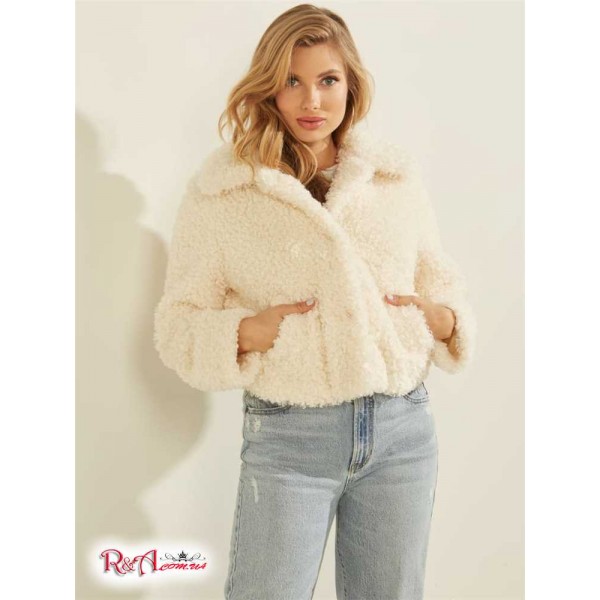 Женская Куртка GUESS (Fluffy Teddy Jacket) 64230-01 Пломбир Белый