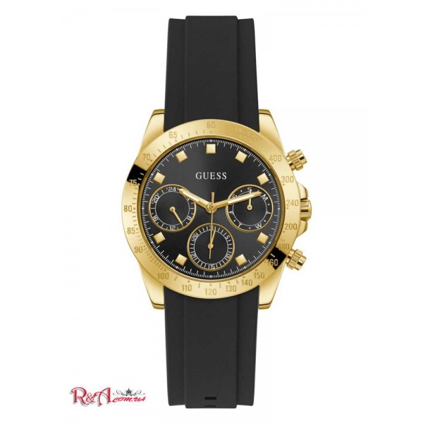 Женские Часы GUESS (Black and Gold-Tone Chronographic Watch) 60031-01 Мульти