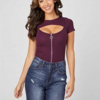 Женский Топ (Eagana Zip-Front Top) 57411-01 Claret