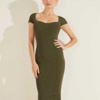 Женское Платье (Margot Ribbed Dress) 58891-01 Оливковый Morning