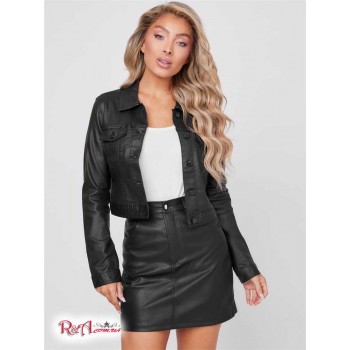 Жіноча Куртка (Jenny Cropped Coated Jacket) 63321-01 Чорний Покритий