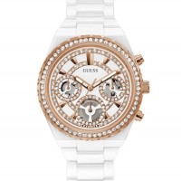 Женский Керамик (Rose Gold-Tone and White Ceramic Multifunction Watch) 56171-01 Multi
